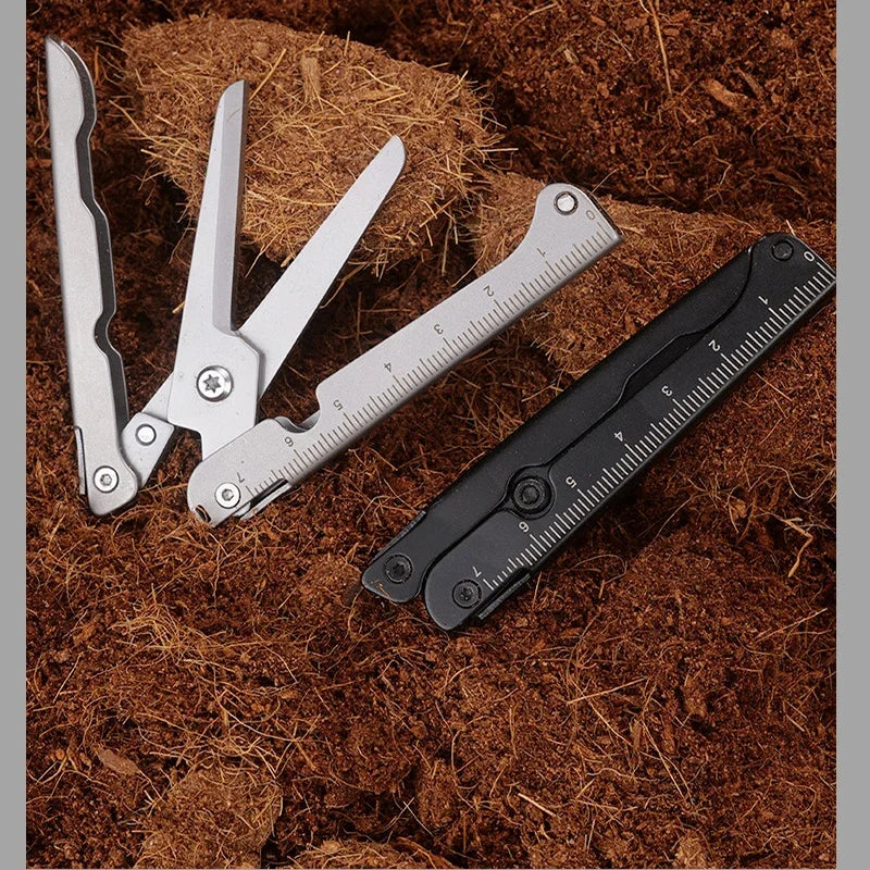 Outdoor Mini Multi-functional Scissors Portable Folding Knife Small Tool Folding Stainless Steel Scissors Camping