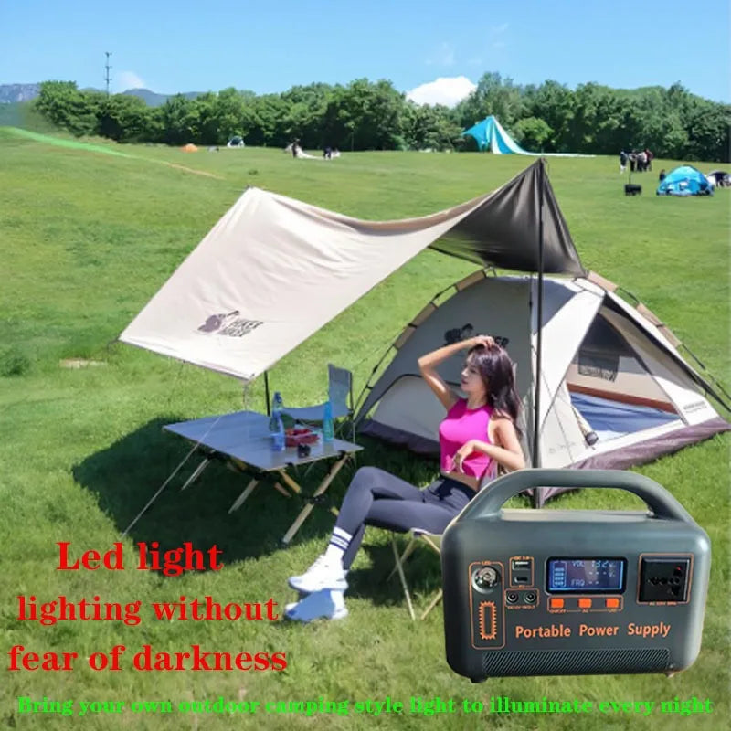 400W Portable Power Station 220V with Solar Generator (Optional) 192Wh Outdoor Emergency Power Bank Camping Power Bank