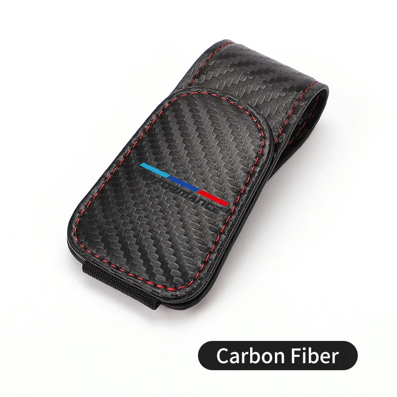 For BMW Car Leather Glasses Clip Sunglasses Holder with Hidden Card Slot 1 3 5 Series X1 X3 X4 X5 X7 G20 G38 F20 F39 F48 E46