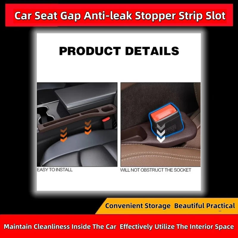 2Pcs Car Seat Gap Filler Between Seats Crevice Box Bag Strip AUTO Accessories For Renault Clio Koleos Samsung QM6 SM6 Vel Satis