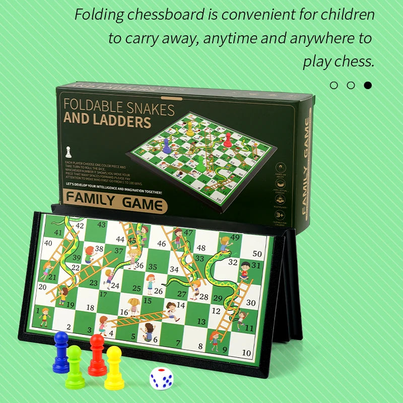 Snake and Ladder Game Board Family Interaction and Friend Party Toy Enhances Logical Thinking Suitable for Birthday, Christmas, Halloween, Thanksgiving Gifts