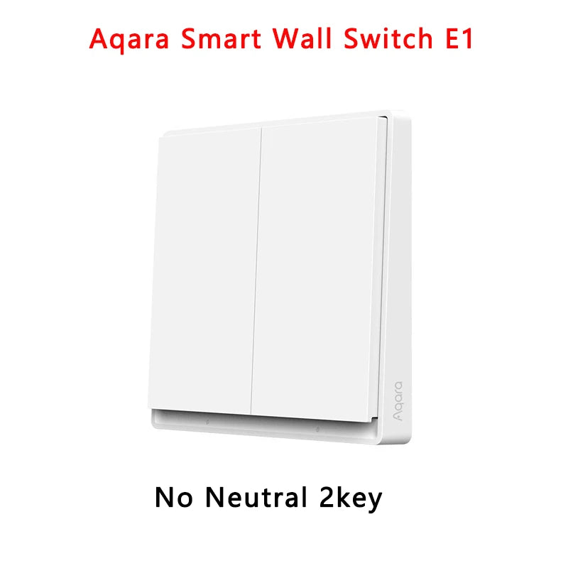 Aqara Smart Wall Switch E1 ZigBee 3.0 Smart Home Wireless Key Light Switch Fire Wire With NO Neutral For Mi Home Homekit APP