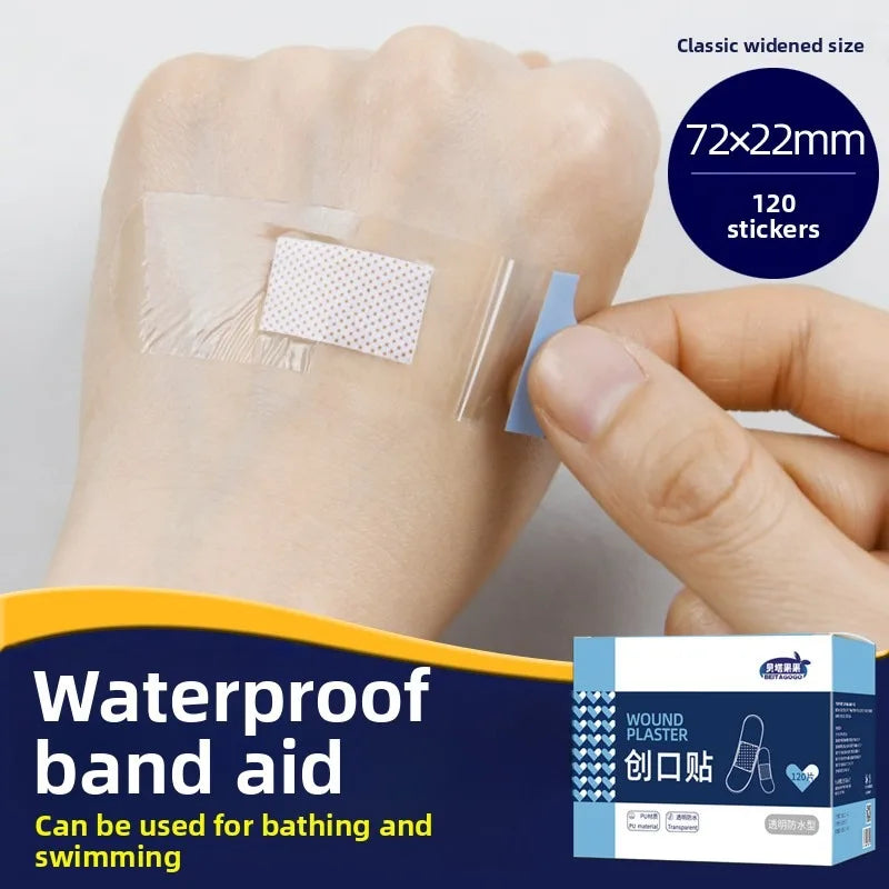 Waterproof Transparent Band-Aid Invisible Breathable Anti-Slip Scar Concealing for Wound Care Shower Swim