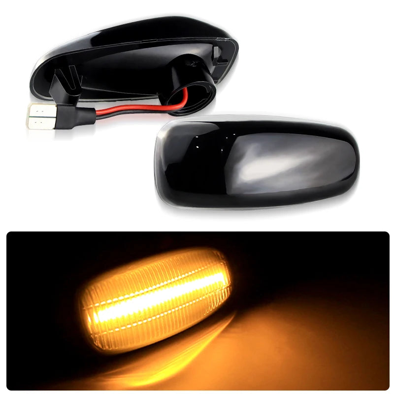 2PCS LED Side Marker Turn Signal Lights Canbus For Mercedes E-Class W124 84-98 W210 95-03 ML-Class W163 98-02 C-Class W202 93-02