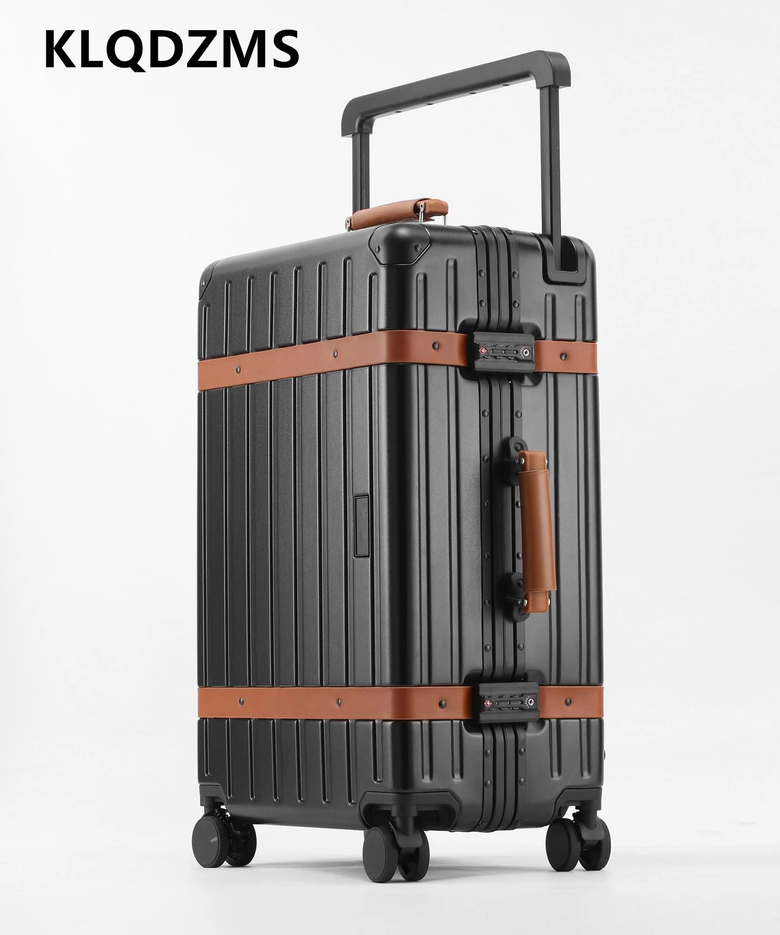 KLQDZMS Travel Luggage High Quality 20 Inch Boarding Box Aluminum Frame Trolley Case 24"26"ABS+PC Password Box Cabin Suitcase