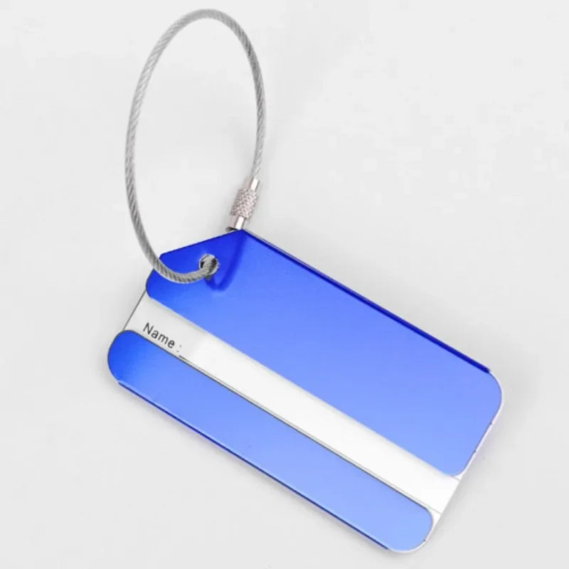 1pc Aluminum Alloy Luggage Tag for Travel Airport Train Station Suitcase Tag Flight Travel Accessories Luggage Mark Signboard