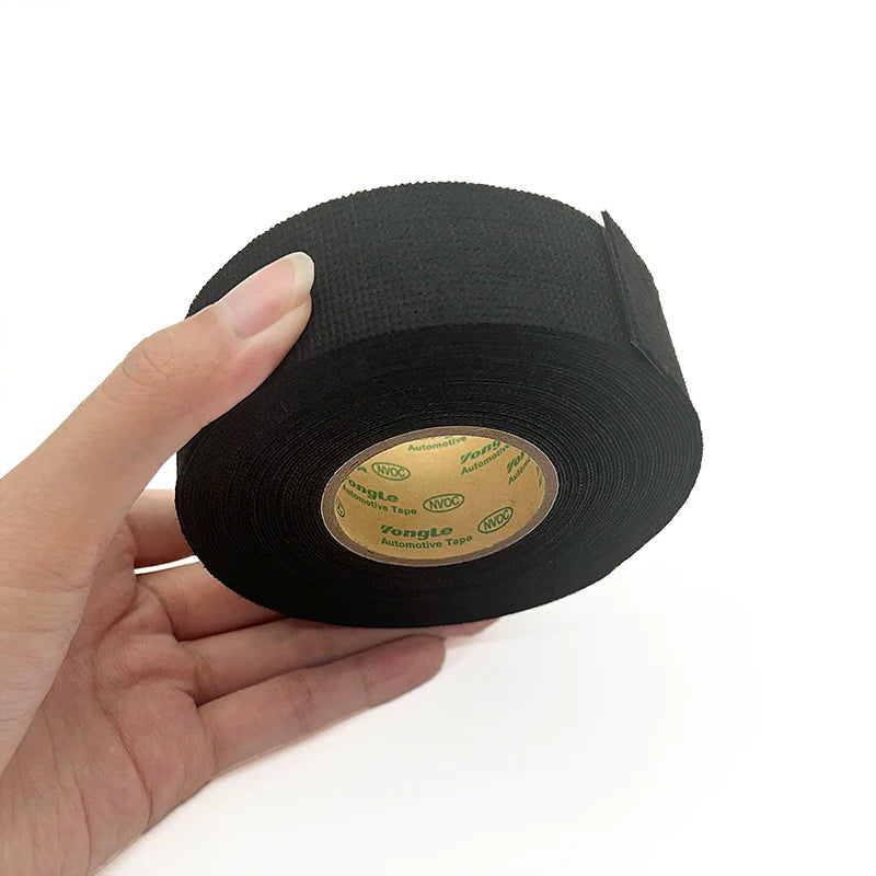 Heatproof Fabric Wire Harness Tape 15M Multi Width 9-32mm Self Stick Cloth Electrical Tape Auto Wire Insulation Tape