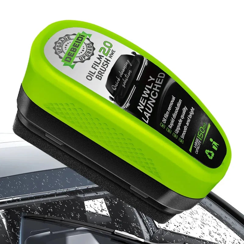 Car Glass Oil Film Remover Automotive Car Glass Sponge Cleaning Brush Front Inside Windshield Glass Oil Film Cleaning Agent