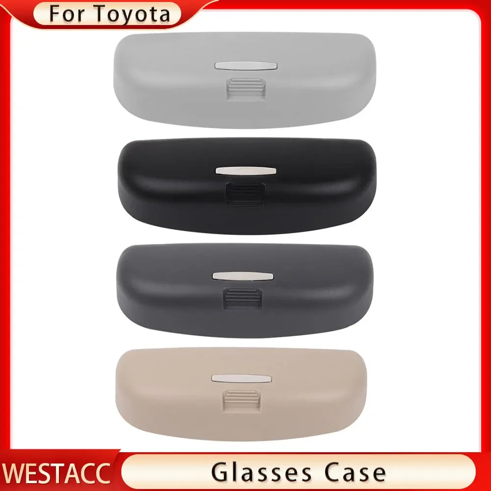 ABS Car Sunglasses Case Glasses Holder for Toyota Camry Highlander RAV4 CHR Corolla Yaris Eyeglasses Storage Box Accessories