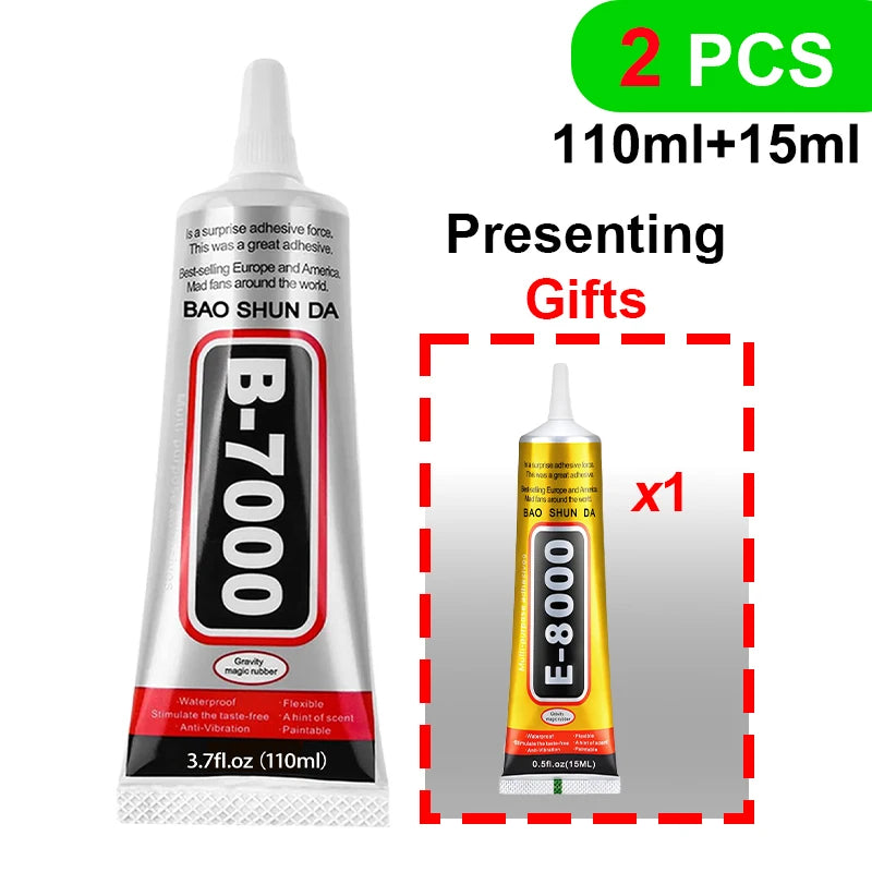 Office Glue (15g/110g) B7000 E8000—Waterproof and transparent adhesive for mobile phones and jewelry