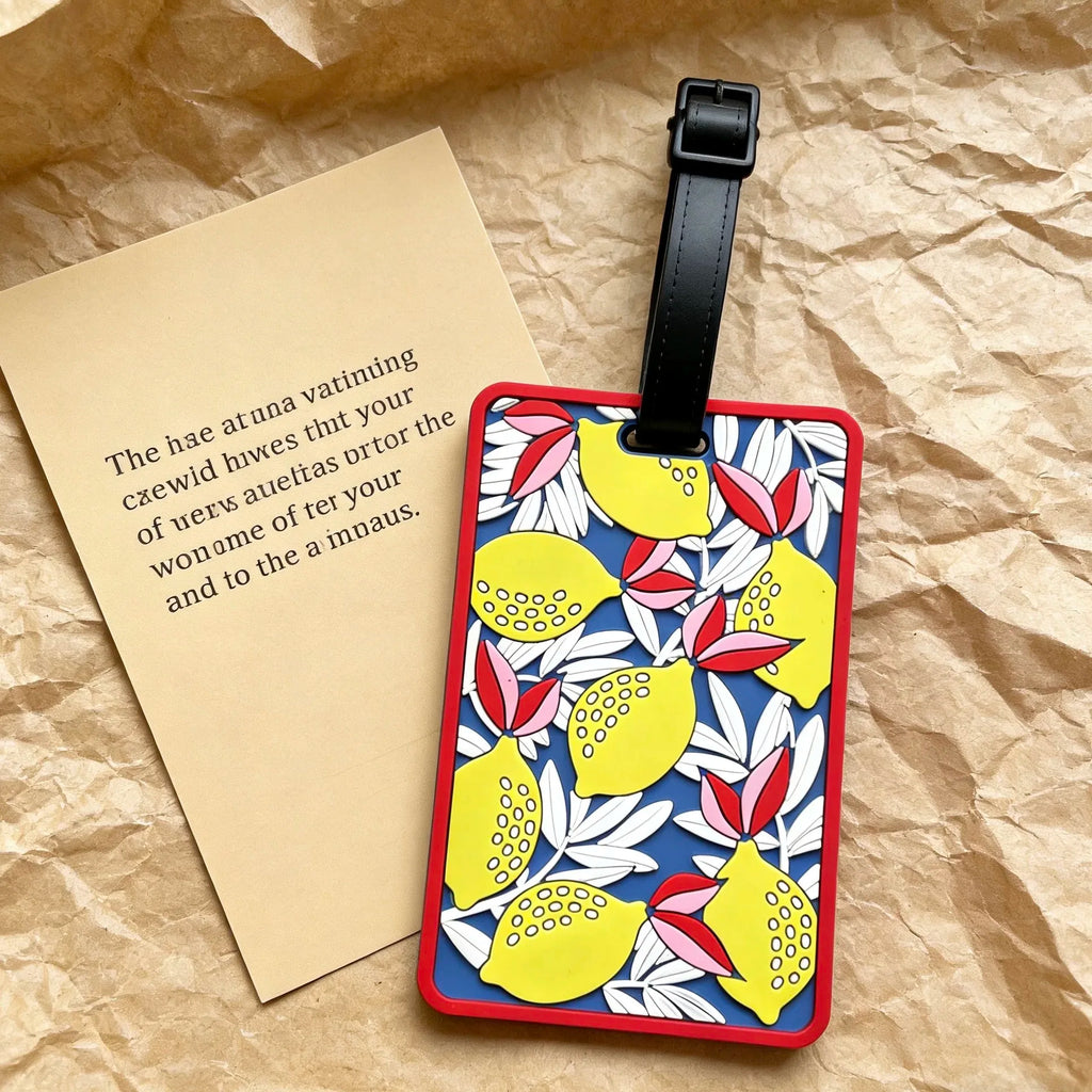 1/2/4Pcs Tropical Plant Silicone Luggage Tag Creative Lemon Leaf Travel Baggage Name Id Label Card Anti-Lost Suitcase Identifier