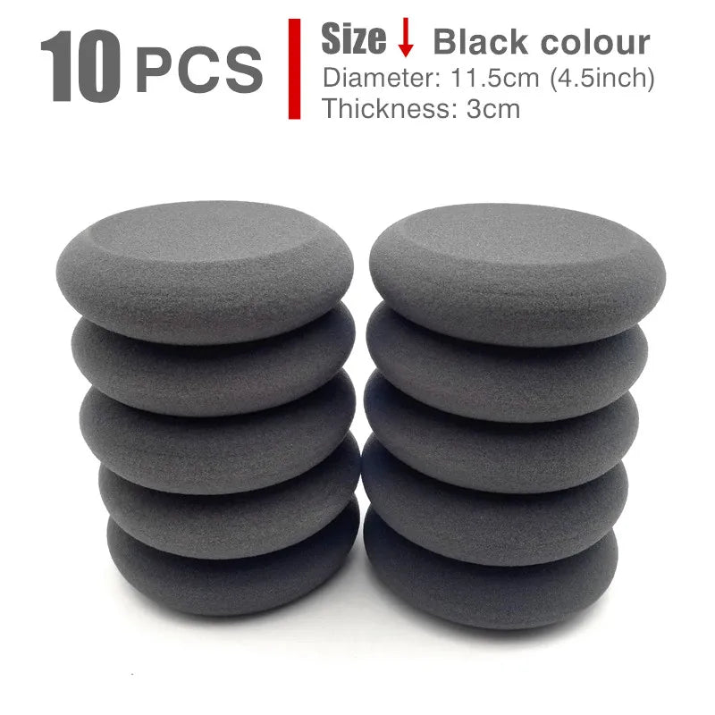 AUTOBRIGHT 10pcs Polishing Waxing Sponge Car Detailing Wash Cleaning Coating Accessoire Polishing Waxing Pads Disc Applicator