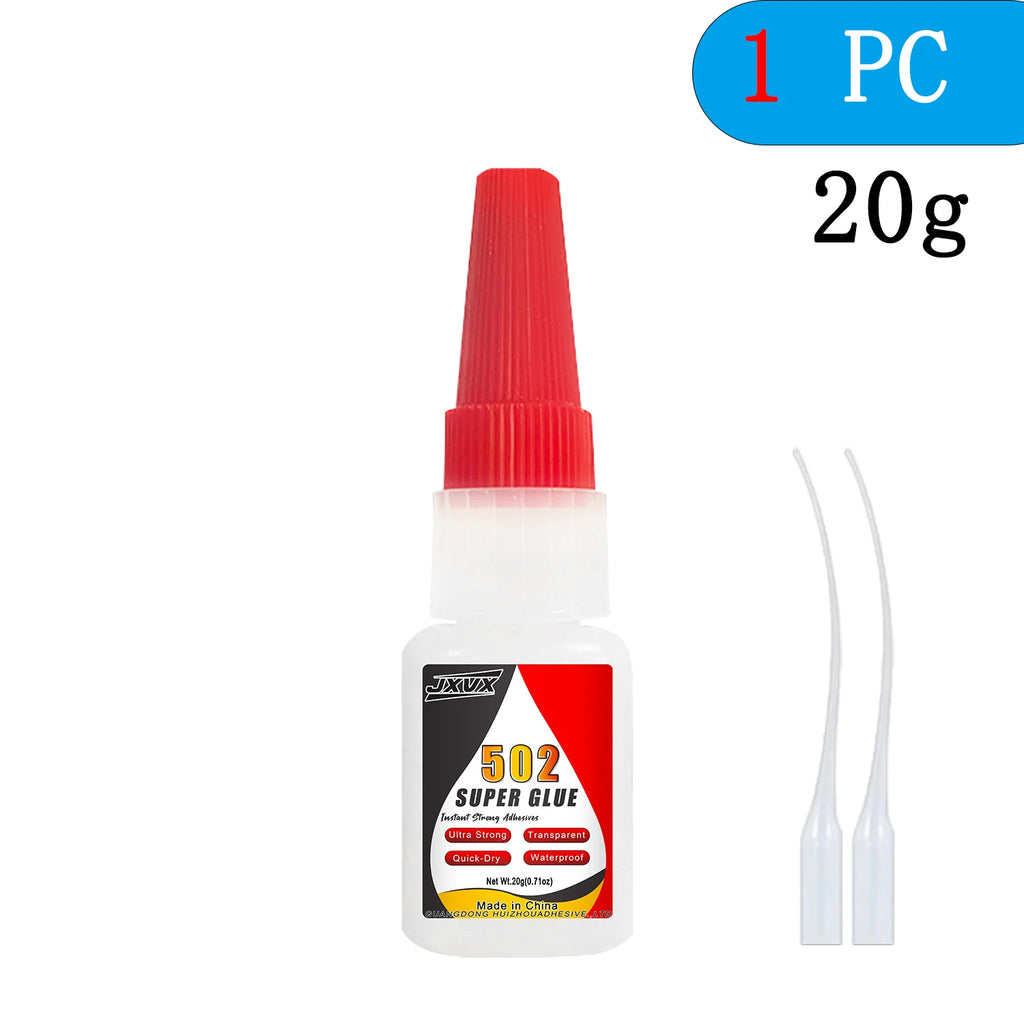 Super Cyanoacrylate 502 for Repairing Metal, Plastic, and Glass – 20/50g – 5-Second Quick-Drying Instant Adhesive
