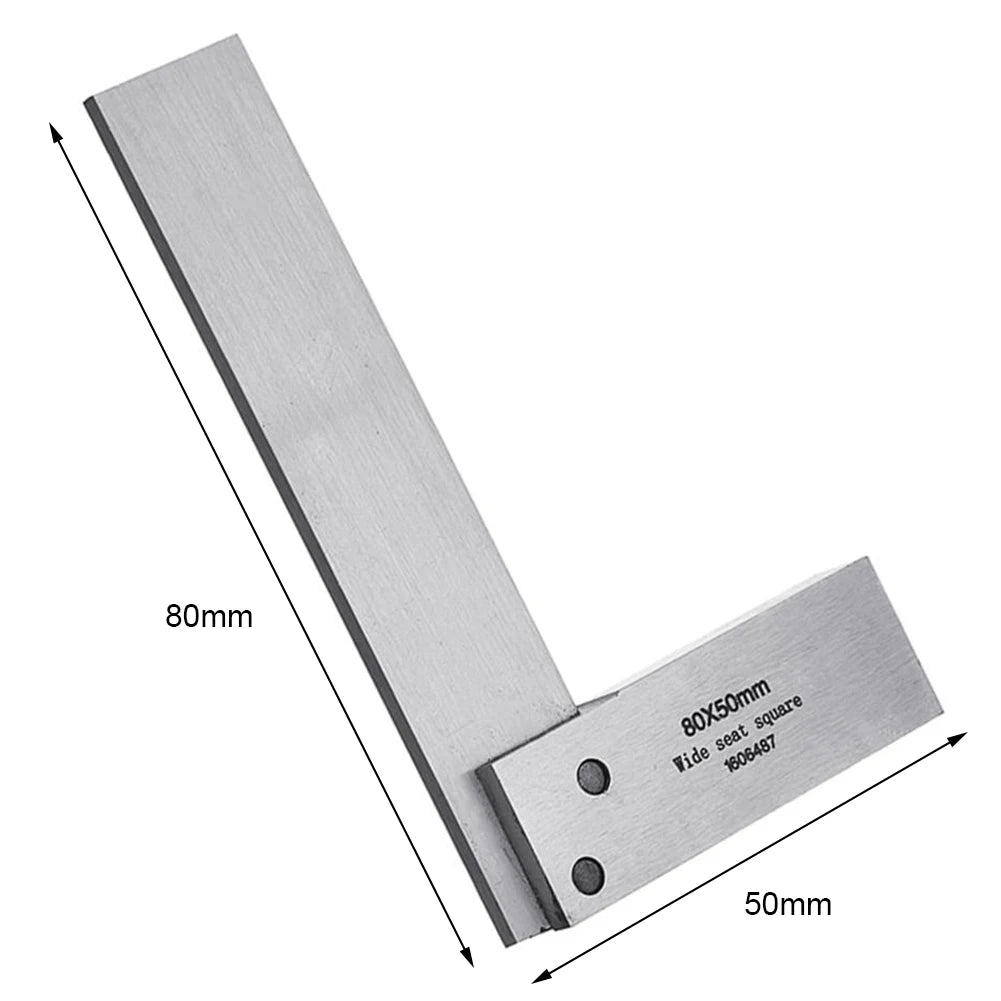 Machinist Square 90 Right Angle Ruler Protractor Carpenter Hardening of Precision Steel for Engineers DIY Auxiliary Tool