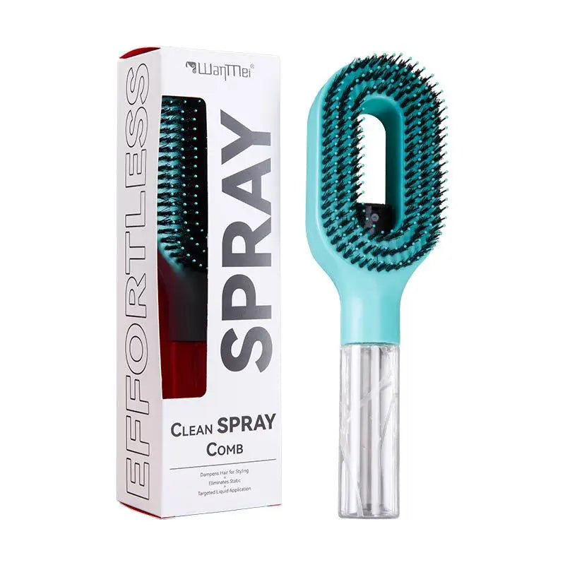 1Pcs Spray Hair Brush Refillable Liquid Water Spray Paddle Comb Anti Static Soft Bristle Hair Styling Massage Comb For Home