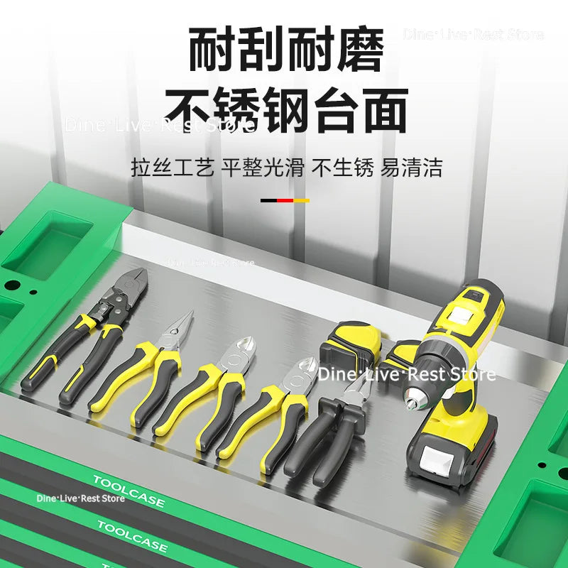 Useful Repair Tool Cabinet Hardware Multi-functional Mobile Tool Cabinet Trolley Box Tools Packaging Werkzeugschrank XYGJG