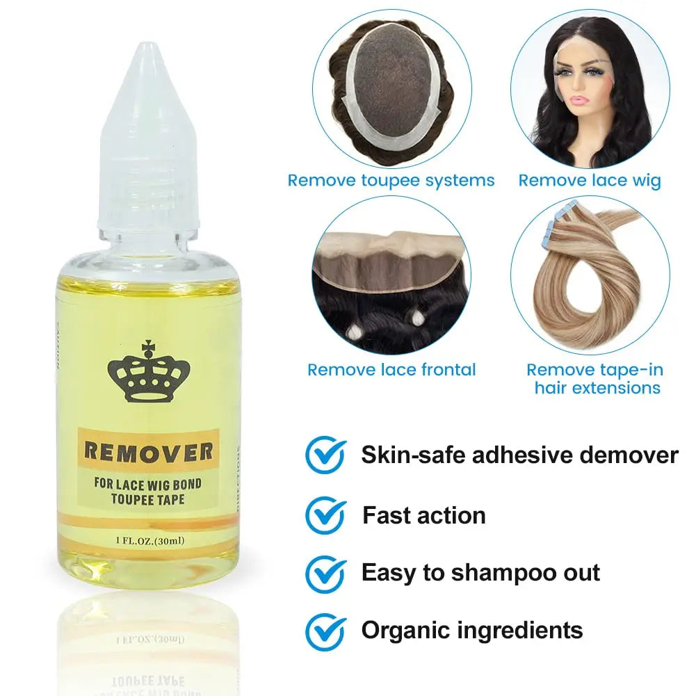 6 pc Wig Adhesive and Glue Remover Set,Invisible Waterproof air Replacement Bonding Glue+Solvent, Strong Hold for Lace Front Wig