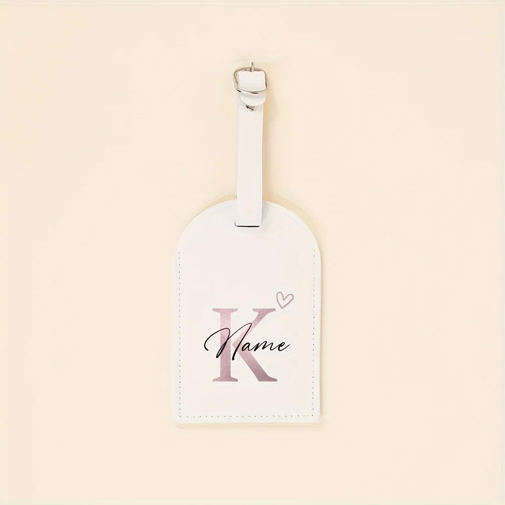 Custom Name Tag Font Name/Initials Wedding Travel Gift Customizable Letter (A-Z) Premium Luggage Identifiersuitable for Bags