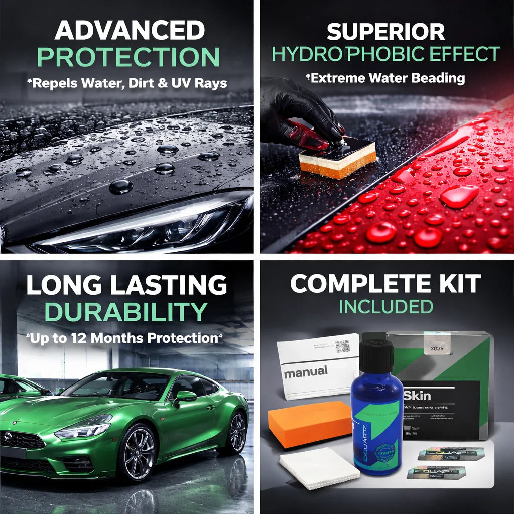 CAR CQUARTZ Skin 2*50Ml PPF Vinyl Nano Coat UV Protection for Wrapped Vehicles with Vinyl Film UVA UVB Resistant