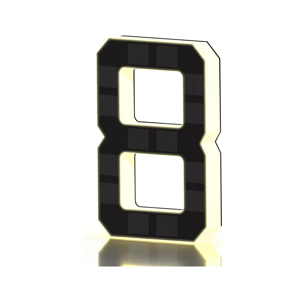 17CM Solar House Number Lights,House Sign Light Sensor, Address Sign Solar House Number Sign Led Address Number for Outdoor