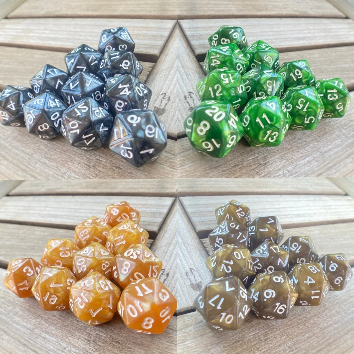 Cube 20 Sides D20 dungeon dices D&D Table board game 20 faces Acrylic Dice Sets Pearl Colorful dungeons and dragons d20 Dices