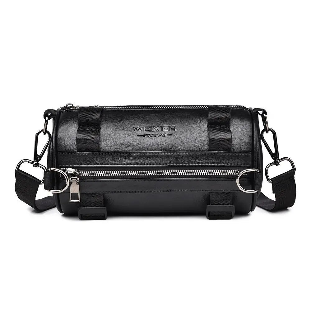 New Messenger Bag Cylinder Ins Men's Bag Casual Japanese Single Shoulder Men's Fashion Trend Street Bag Durable Simple Handbags
