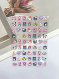 Mini Hellokitty Fruit Food Pixel Art Style Luggage Tags Stickers Nail Art Diy Phone Case Laptop Keyboard Buttons Cute Stickers