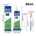 Book Glue 60ml Clear Book Binding Adhesive Flexible Paper Glue for Envelopes Postcards Paper Craft DIY Scrapbooking Supplies