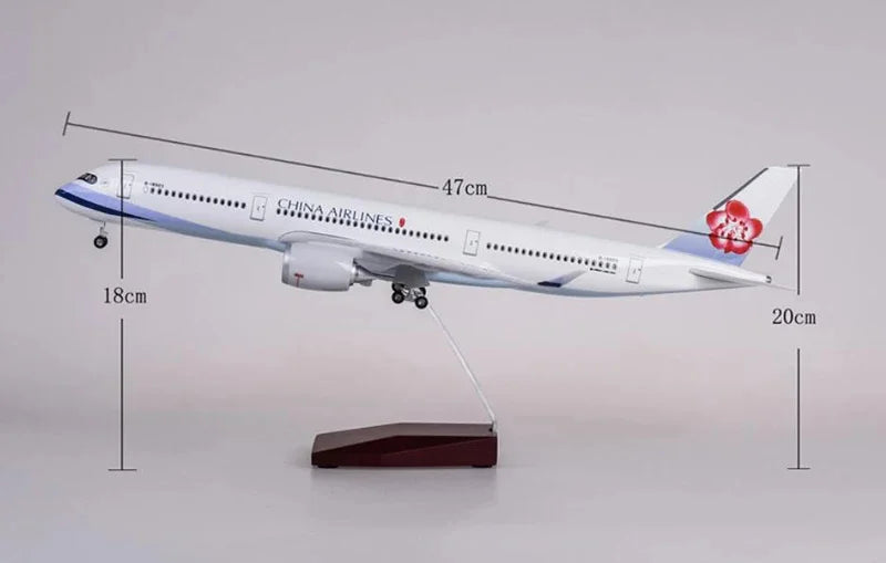 Model Airplane 47cm 1/142 Scale A350 Taiwan China Airline Model Planes Children'S Toys Aircraft Models For Collection Or Gift