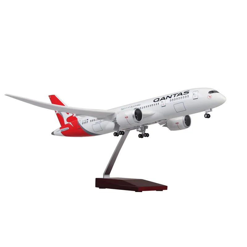 1:85 Scale 47CM Die-Cast Resin B787/B747/A380/B737 Airbus Australian Airlines Qantas Series Aircraft Model Toy With Lights and W