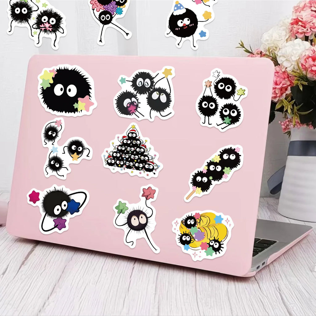 54pcs Cute Cartoon Character Graffiti Stickers Waterproof for Guitar Notebook Luggage Mobile Stationery Decoration