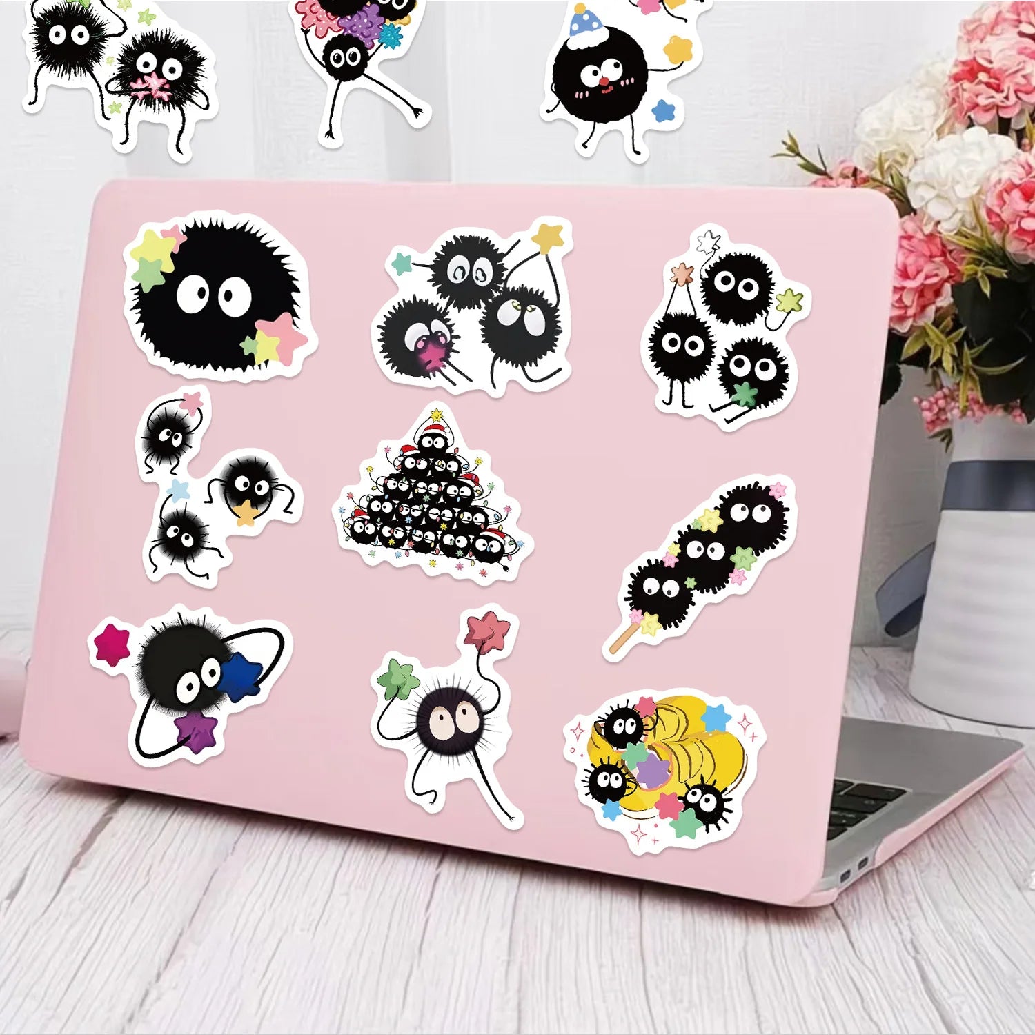 54pcs Cute Cartoon Character Graffiti Stickers Waterproof for Guitar Notebook Luggage Mobile Stationery Decoration