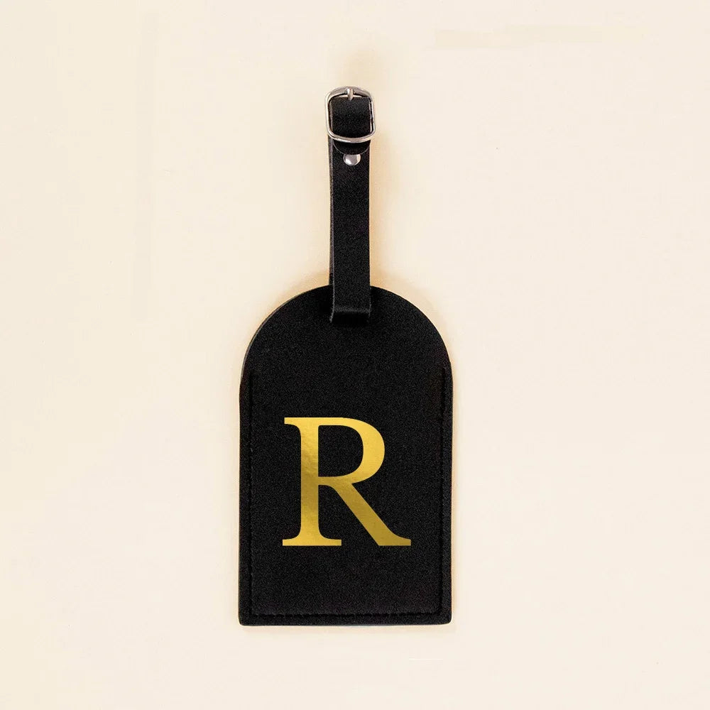Initial Luggage Tags Handbag key Holders Travel Bag Key Wallets Label Tag Suitcase Identify Labels with Privacy Cover