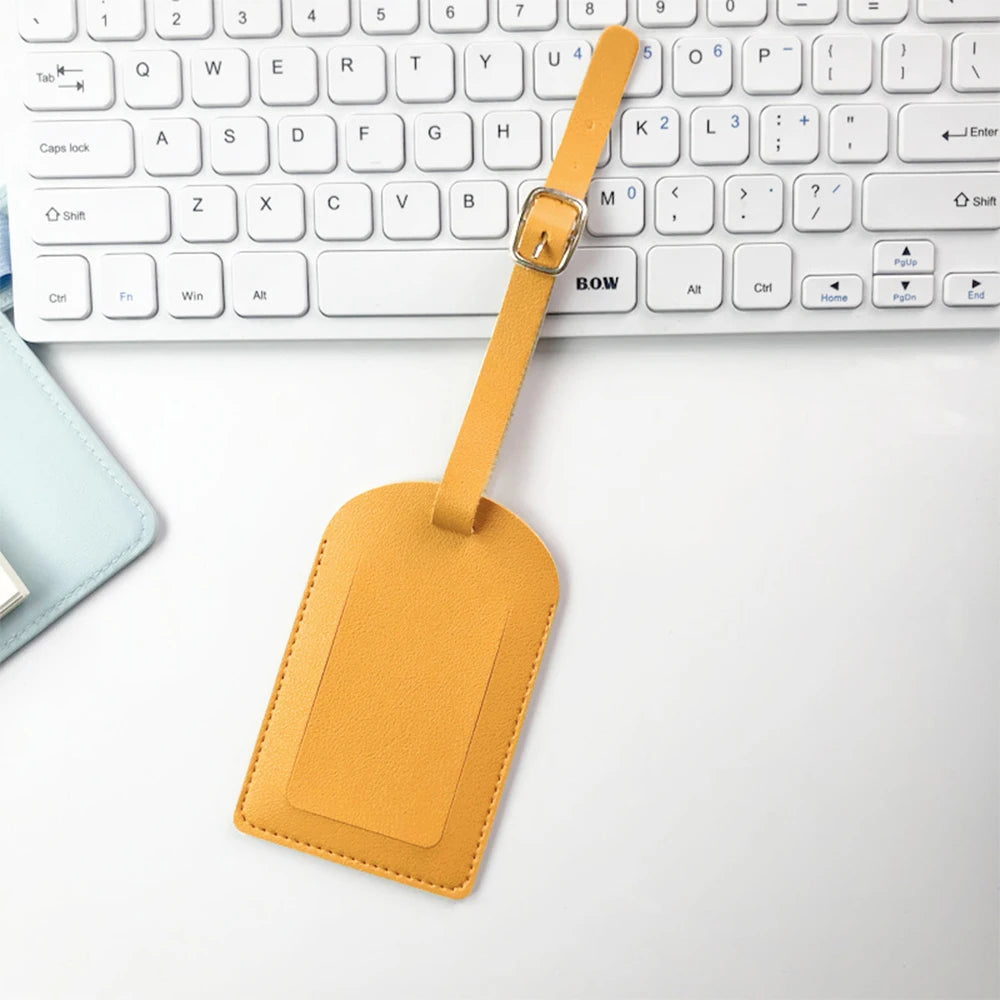 Popular Custom Initials Travel Luggage Tag PU Leather Personalize Name Baggage Lable Wedding Party Logo Gift Travel Accessoriess