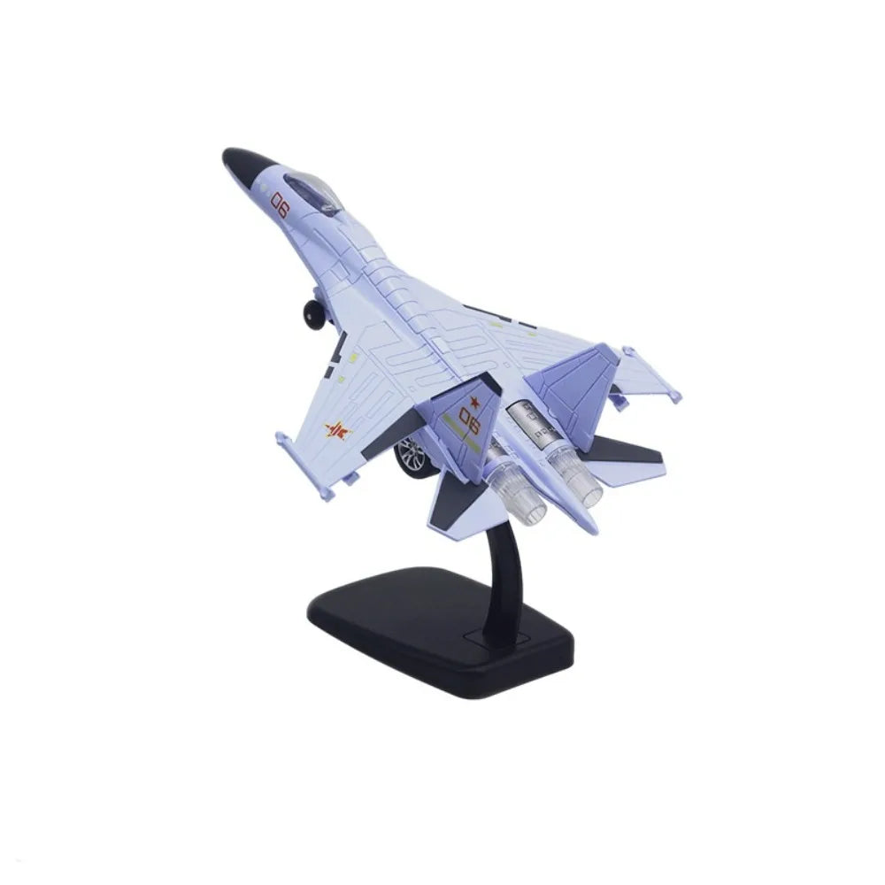 Diecast Fighter Aircraft Toy Pullback & Go with Light Sound Aviao Plane Model Collection F16 F22 F35 Jet Plane Toy Kids Toy