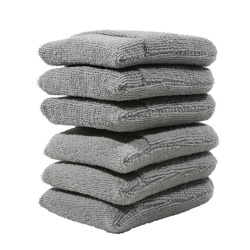 2/6pcs Car Polishing Wax Sponge Soft Microfiber Car Wax Applicator Mitts Foam Applicator Pad for Car Detailing Care Tool