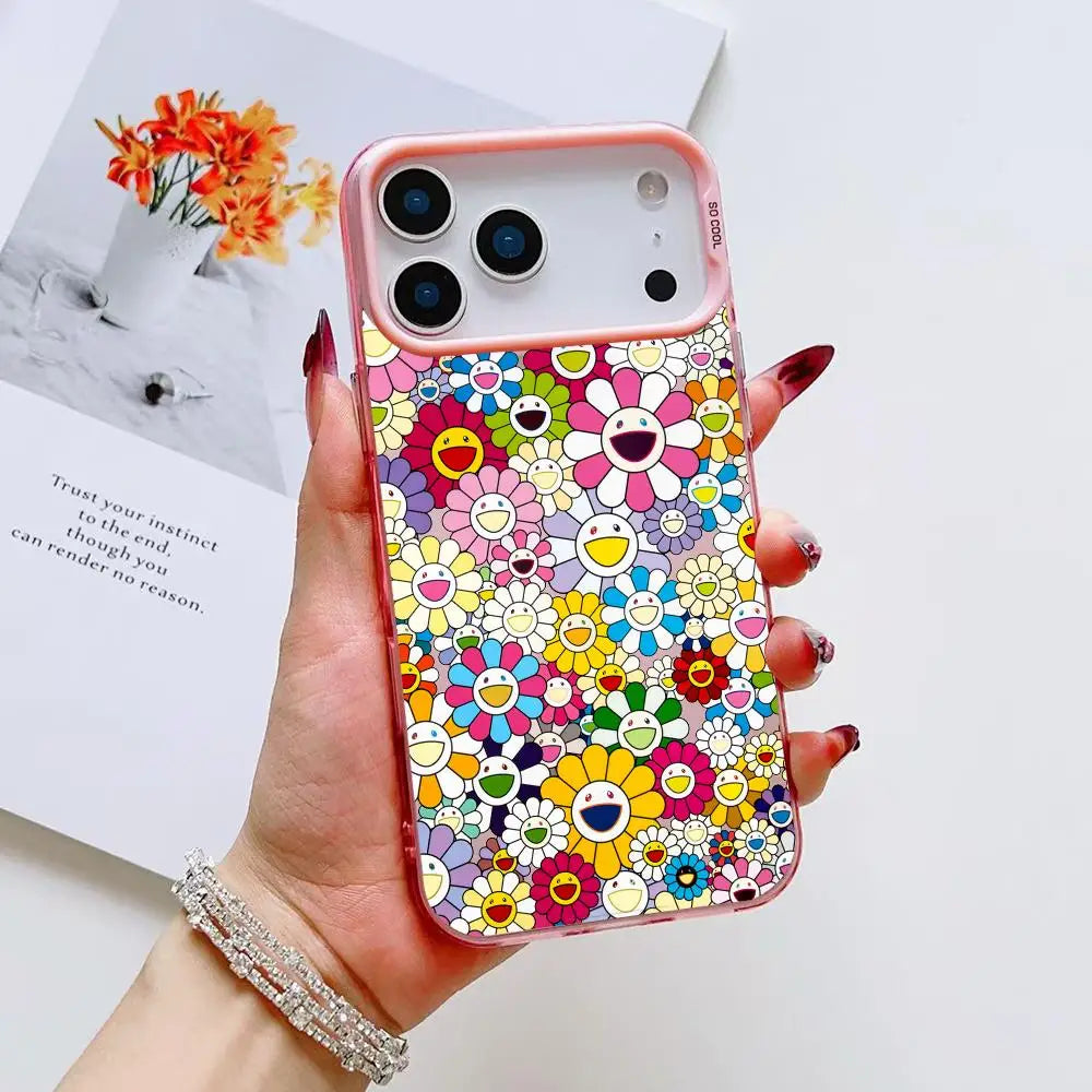 T-TakaShis M-MuraKAmis Phone Case For iPhone 17 16 15 14 13 12 11 Pro Max Air Matte Laser Aurora Shockproof Funda