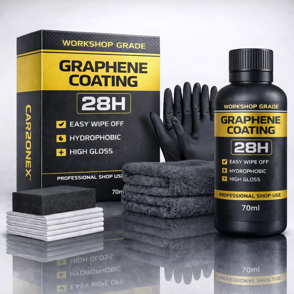 Graphene Ceramic Coating 28H – Easy Wipe Off, Hydrophobic & High Gloss (70ml)