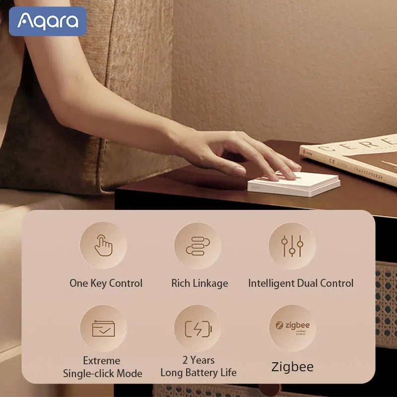 Aqara Smart E1 Wall Switch ZigBee 3.0 Wireless Smart Home Light Button No With Neutral Fire Wire For Xiaomi Mi Home Homekit APP