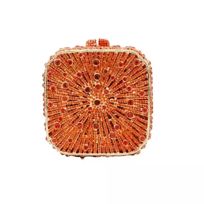 Crystal Rhinestones Diamond Evening Bag Glitter Mini Box Luxury Designer Fashion Clutch Purse For Wedding Party Women Handbag