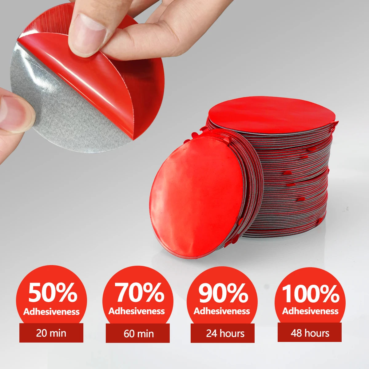 Extra Strong Sticky Adhesive Sticker Pads for Car Dashboard Suction Cup Mounts, Durable Mounting Double-Sided Circle Tape