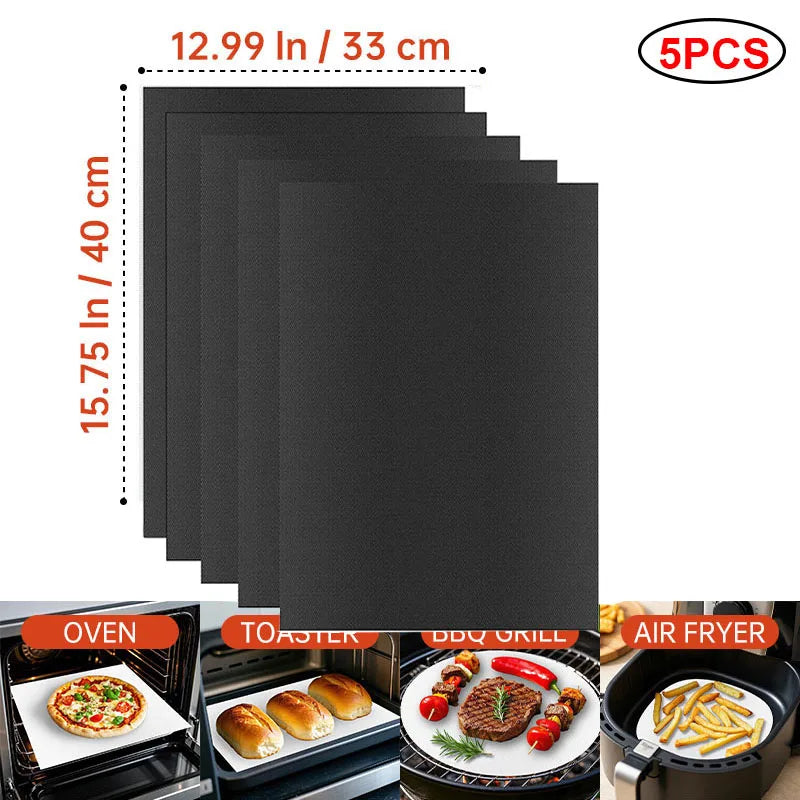 Copper Grill Mats for Outdoor Grill 60*40cm Cooking Grill Sheet Heat Resistance Kitchen BBQ Tool Reusable Easy to Clean Barbecue