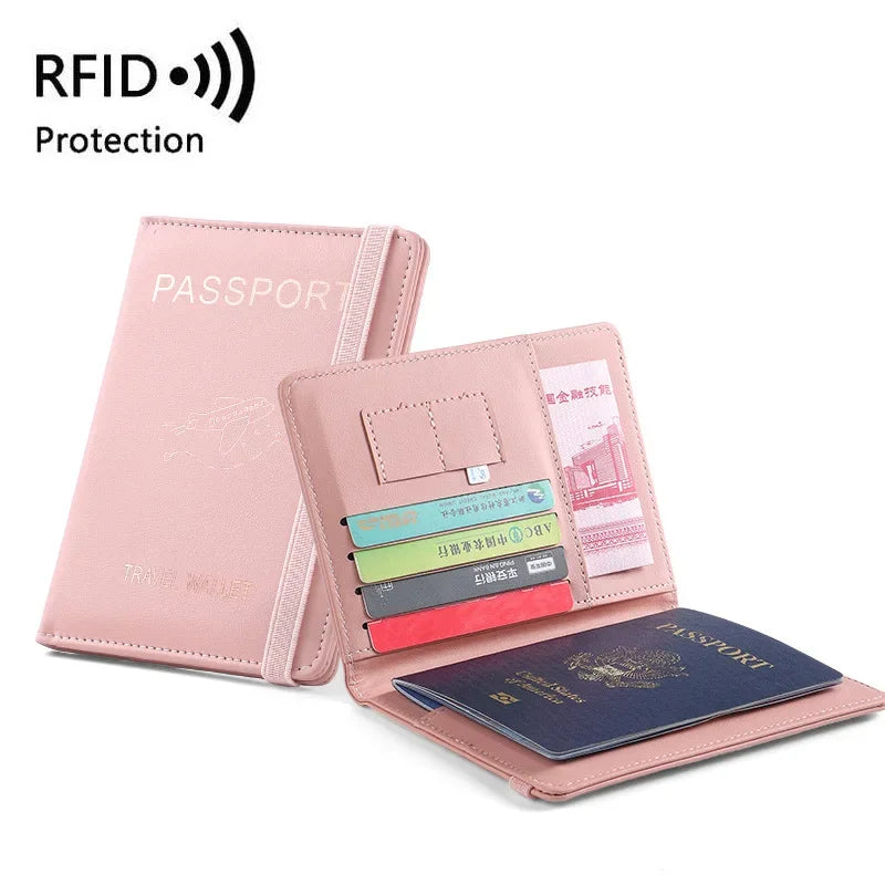 Multi-Function Passport Cover Fashion Pu Leather Case Holder Large Capacity Travel Necessary Information Storage Accessorie Item