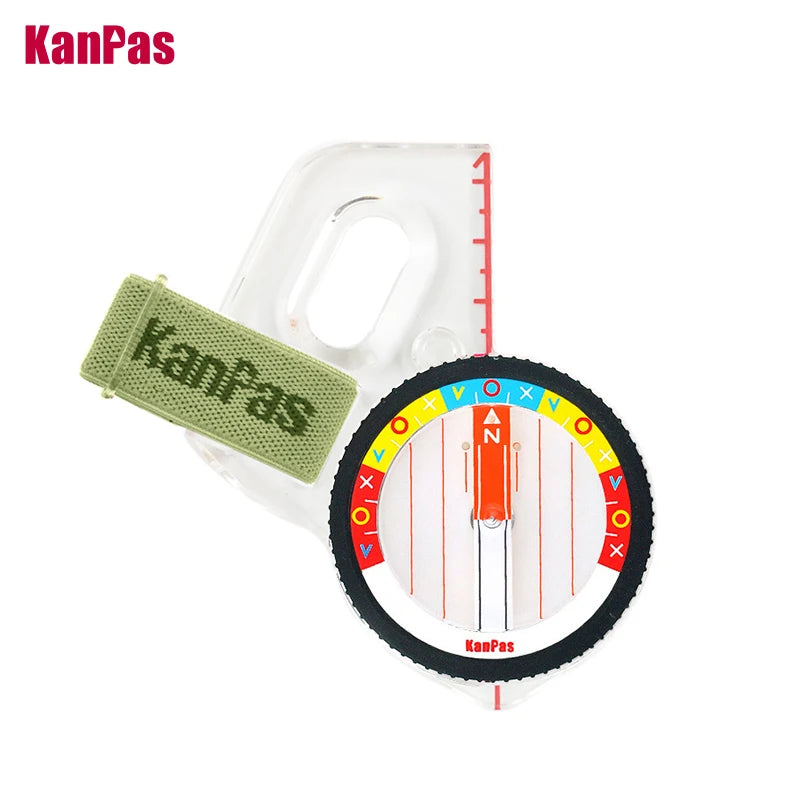 KANPAS Elite Competition Orienteering Thumb Compass with Protection Ring, Liquid Filled Strong Magnet Compass W. Luminous Dots