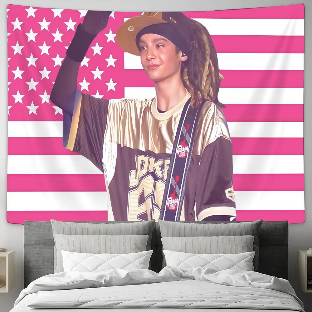 Singer T-Tom Kaulitz flag Custom Camping Garden Decor Party Backdrops Wall Art Family Gifts