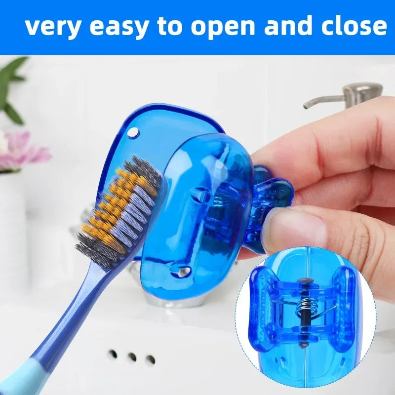 Household Toothbrush Storage Clip - Portable Travel Toothbrush Dust Protective Cap - Storage Box Portable Toothbrush Head