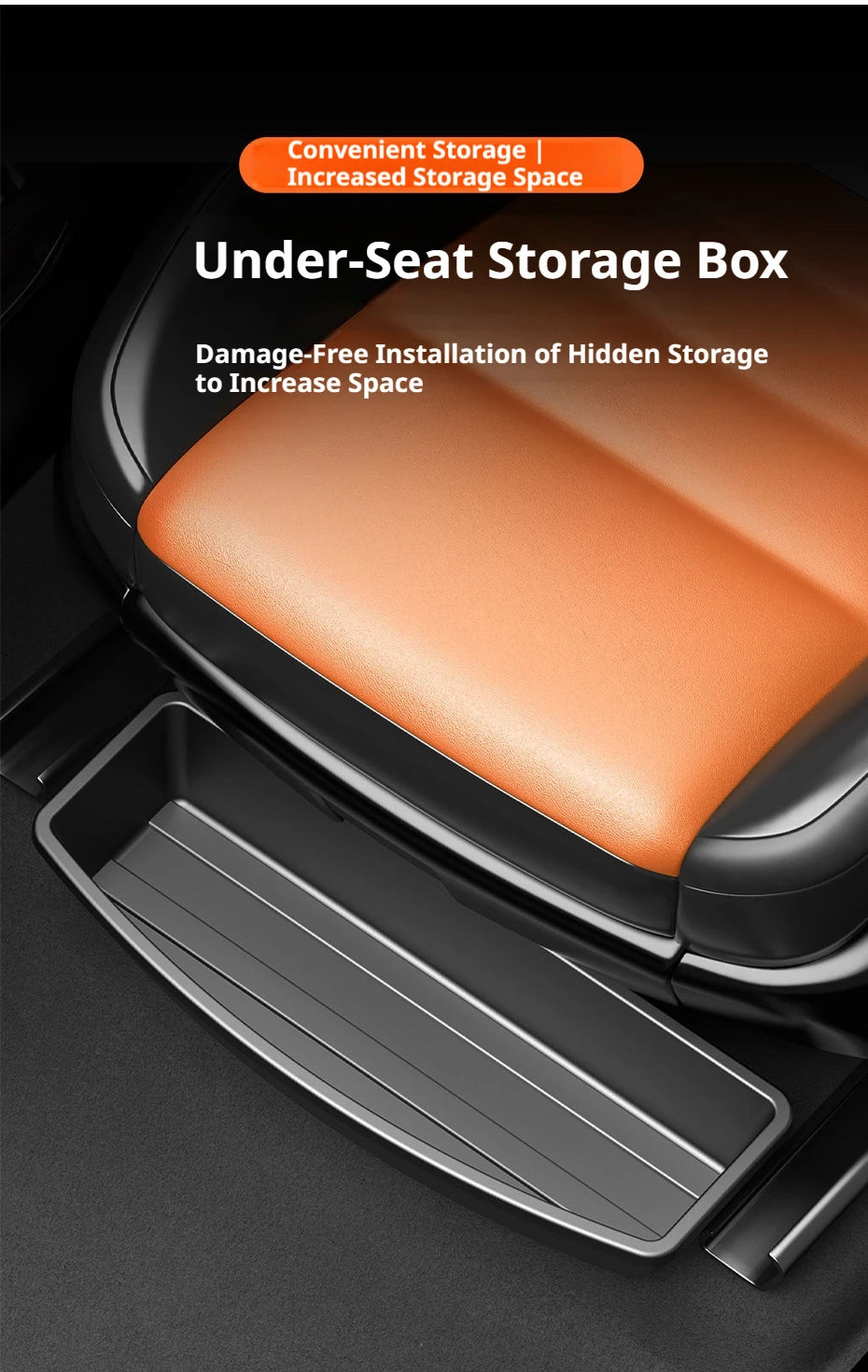 Under Seat Storage Box Universal Car Seat Bottom Organizer Box Removable Storage Box Gadget Case Universal Accessories