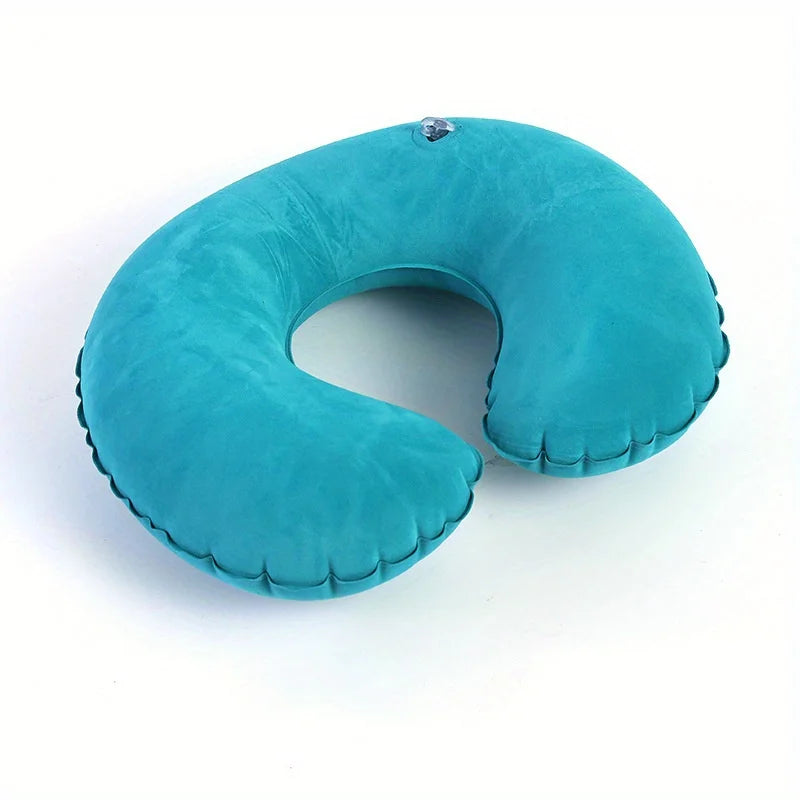 Inflatable Neck Travel Pillow Airplane Pillow U-shaped Cervical Orthopedic Protection Pillow Outdoor Portable Foldable Pillow