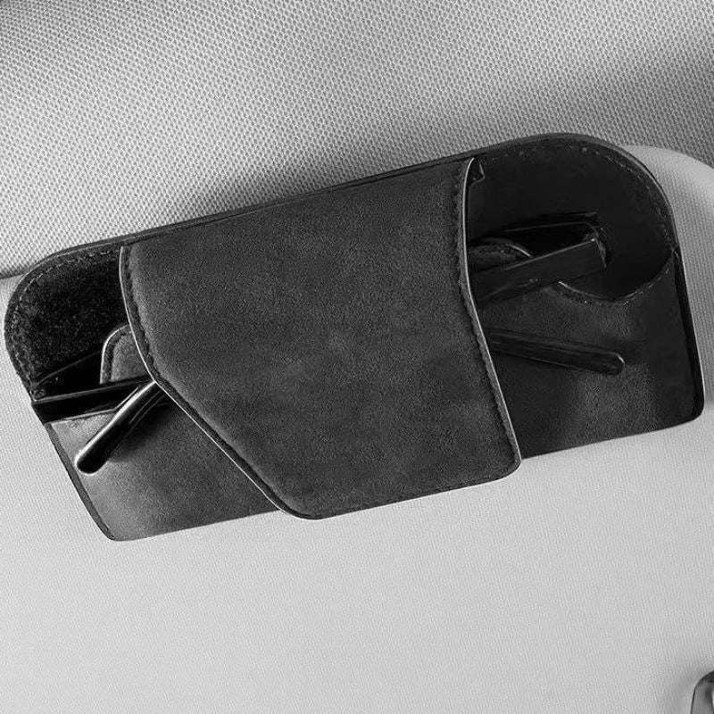 Universal Car Sun Visor Eyeglasses Holder Anti-Scratch Lining Glasses Organizer Accessory