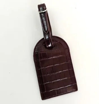 Fashion Crocodile Pattern Leather Passport Holder Custom Name Travel Luggage Tag Engrave Initials Retro Luxury Card Holder Gift